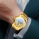 Gold Benz Luxury Sports Waterproof Watch