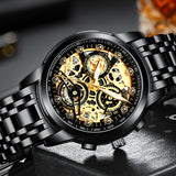 Gold Benz Luxury Sports Waterproof Watch