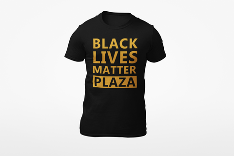 Yellow Black lives matter plaza unisex T-shirt