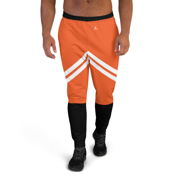 Orange, black and White Men's Joggers