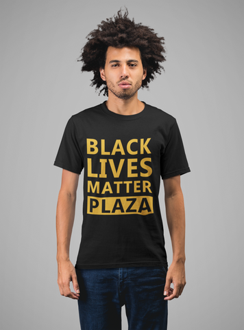 Yellow Black lives matter plaza unisex T-shirt